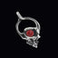 Blood soaked pupil 925 silver skull pendant SSP70