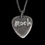 Guitar pick pendant 925 Sterling Silver rock steady pendant SSP157