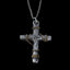 crucifix cross round pendant 925 Silver cross pendant necklace