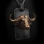 Bull Pendant – Handmade 925 Silver & Copper Dog Tag Necklace