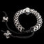 Silver skull bracelet for men snake bracelet