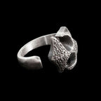 Cross Flower Ring Symbolic Elegance in 925 Silver