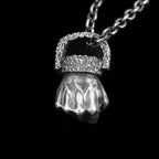 Fist of strength 925 silver necklace Pendant SSP68