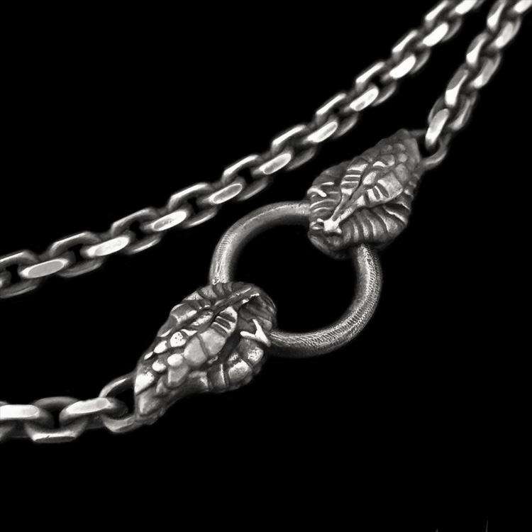 Elevate Your Style with a Double Head Silver Snake Necklace