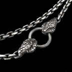 Elevate Your Style with a Double Head Silver Snake Necklace