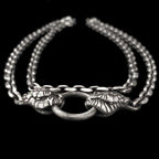 Elevate Your Style with a Double Head Silver Snake Necklace