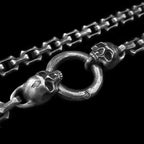 Double Skull Necklace Unleashing Your Inner Edge with an Iconic Symbol