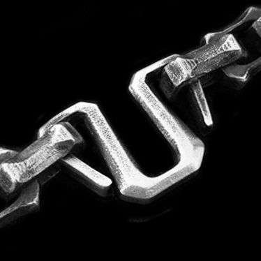 Edges Corners mens silver necklace Unlock your manhood SSN25