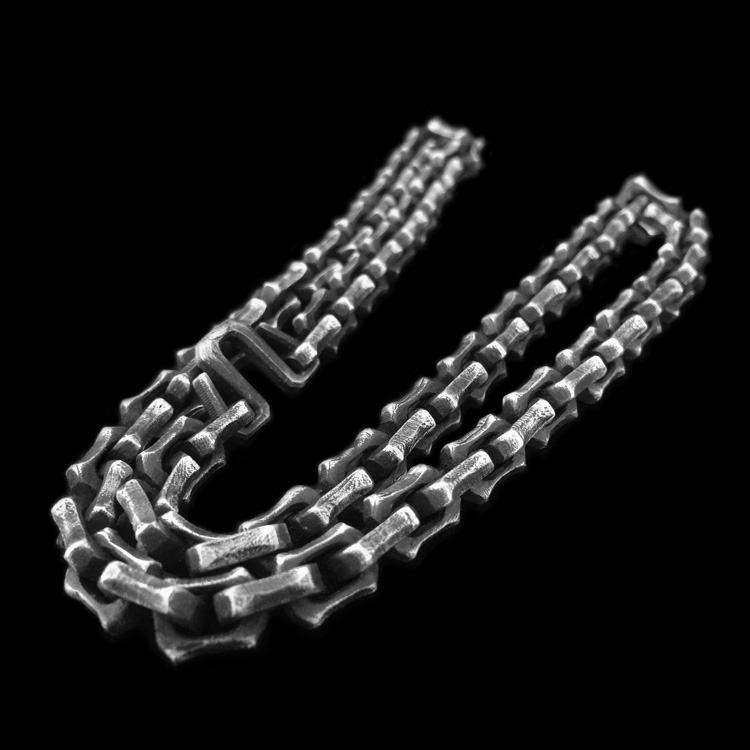 Edges Corners mens silver necklace Unlock your manhood SSN25