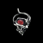 Blood soaked pupil 925 silver skull pendant SSP70