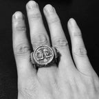 Horus ring symbolizing protection power and rebirth