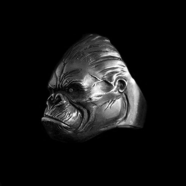 King gorilla ring embracing of strength and leadership Hover Image