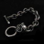 Meteor crater skull Bracelet 925 silver Bracelet SSB48