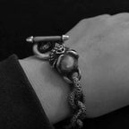 Meteor crater skull Bracelet 925 silver Bracelet SSB48