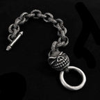 Meteor crater skull Bracelet 925 silver Bracelet SSB48