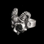 God ring | Pan god skull ring 925 silver Greek mythology Pan rings