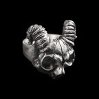 God ring | Pan god skull ring 925 silver Greek mythology Pan rings