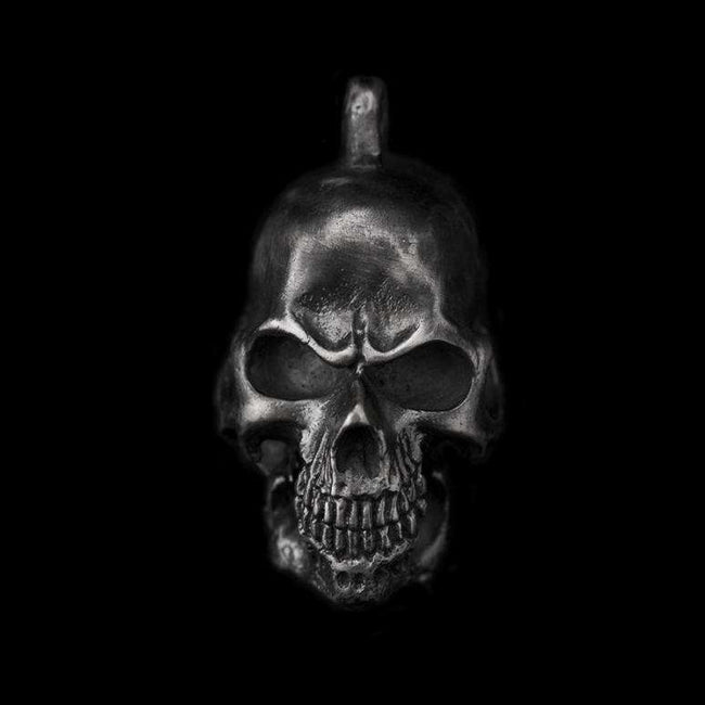 Ghost Rider 925 silver skull Pendant Necklace SSP75 Hover Image
