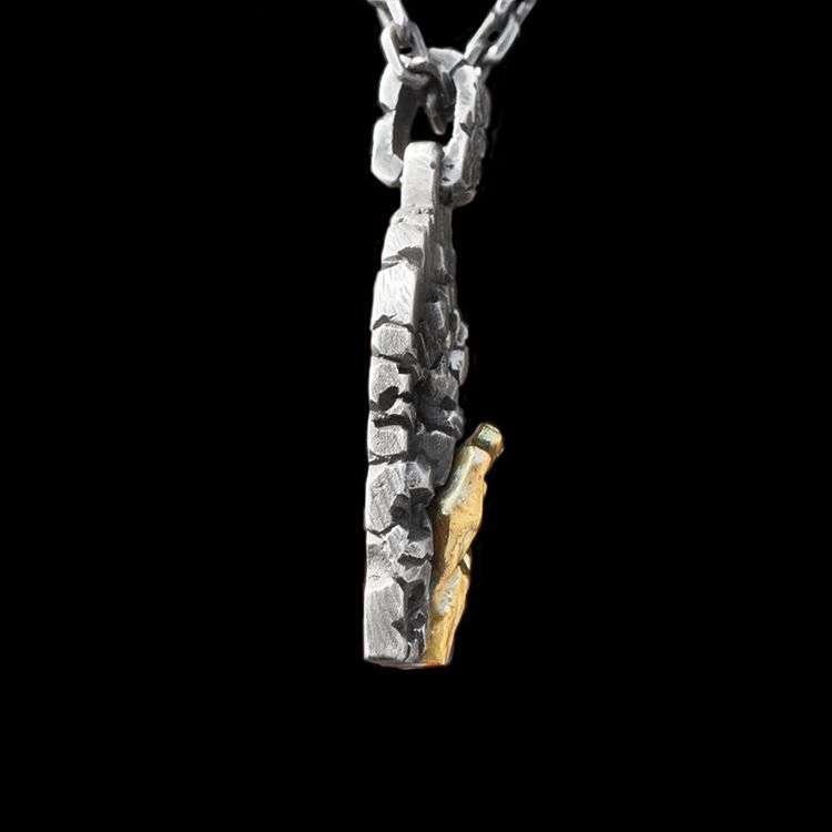 Middle finger 925 silver Pendant Necklace SSP77