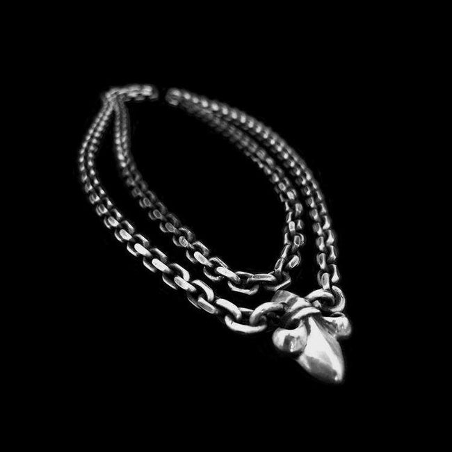 Mens Necklace & Silver Flower of Victory Necklace SSN28 Hover Image