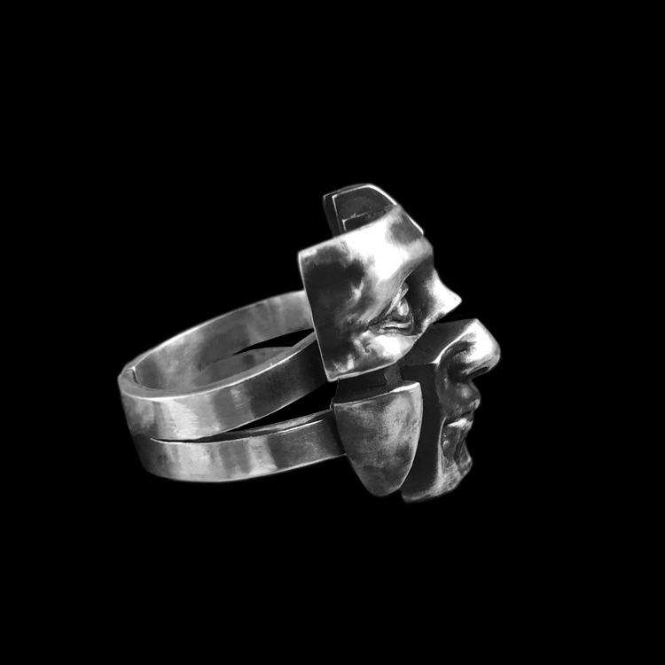 Abstract ring wearable masterpiece that transcends mere jewelry
