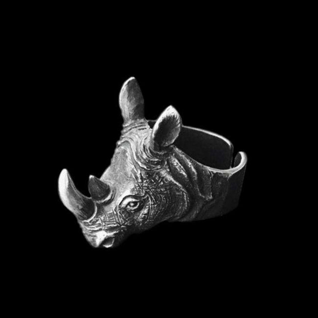 Rhino ring | Rhino Original design handmade 925 silver rings SSJ133 Hover Image