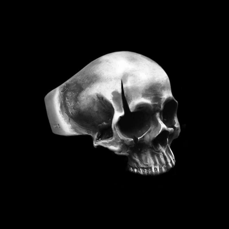 No jaw Scar Skull Rings Male  Bold Expression of Style and Individuality