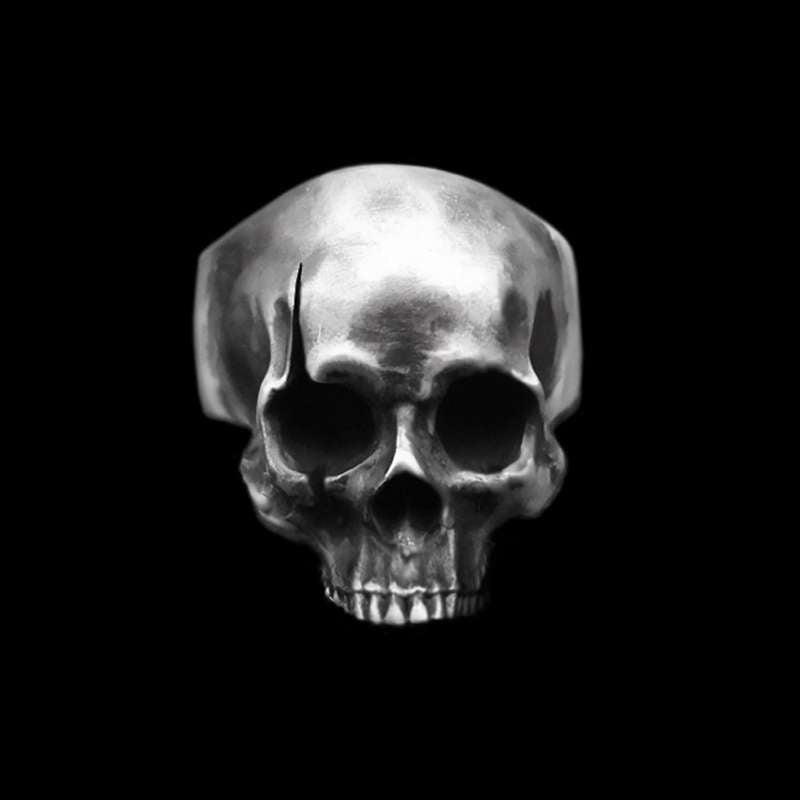 No jaw Scar Skull Rings Male  Bold Expression of Style and Individuality