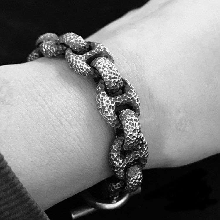 Meteorite crater Bracelet 925 silver Bracelet SSB50