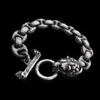 Meteorite crater Lion Bracelet 925 silver Bracelet SSB51
