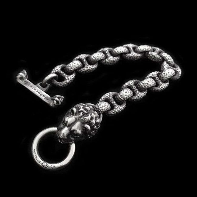 Meteorite crater Lion Bracelet 925 silver Bracelet SSB51 Main Image