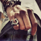 Mens horseshoe rings lucky Horseshoe ring 925 silver mens rings