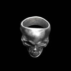 Dark Empire Skull Ring - Heavy 925 Sterling Silver Hand Carved Gothic Gift