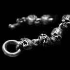 Sterling Silver Skull Bracelet Timeless Symbol of Edgy Elegance