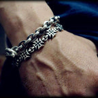 925 Silver Cross Bracelet - Unisex Religious Jewelry