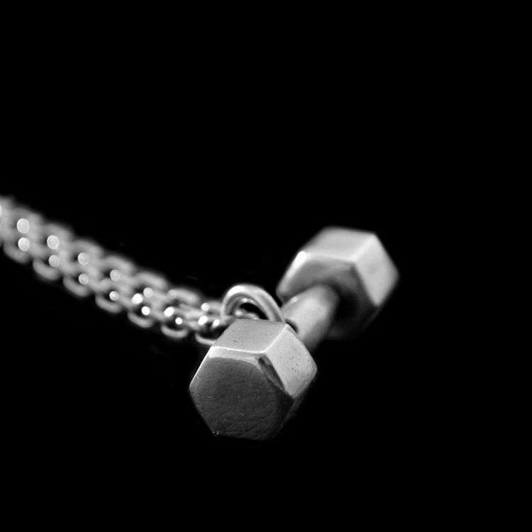 Gym dumbbell pendant 925 silver dumbbell pendants SSP100