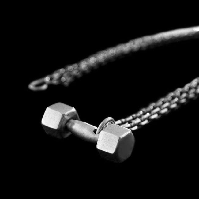 Gym dumbbell pendant 925 silver dumbbell pendants SSP100 Main Image