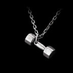 Gym dumbbell pendant 925 silver dumbbell pendants SSP100