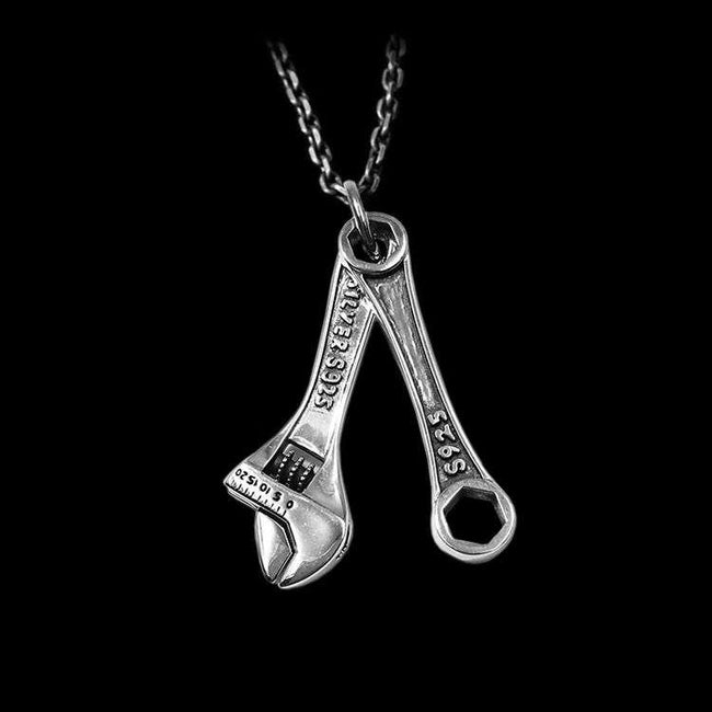 Tool Wrench pendant 925 silver Wrench pendants SSP101 Hover Image