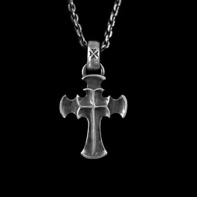 Cruciferous silver cross pendant domineering mens necklace Hover Image
