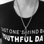 Cruciferous silver cross pendant domineering mens necklace