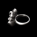 Rose Flower Ring - Heavy 925 Silver Blooming Gothic Collector's Artifact