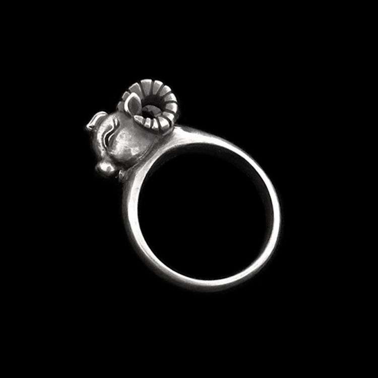 Sheep ring 925 silver Ram rings SSJ152