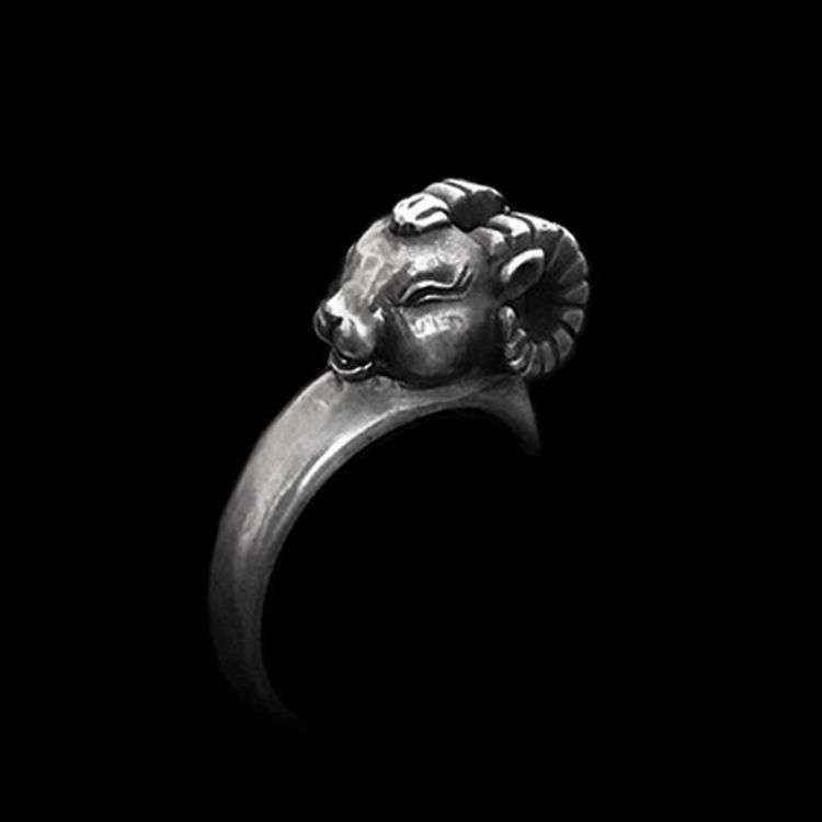 Sheep ring 925 silver Ram rings SSJ152