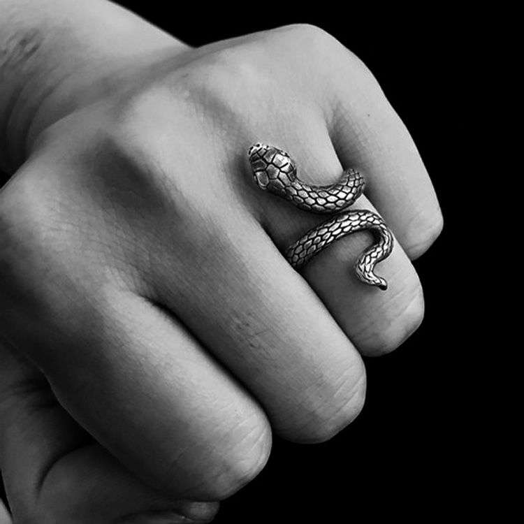 Snake ring Enduring Beauty925 silver mens snake ring 