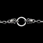 Double Skull Necklace 925 Silver Skull Necklace