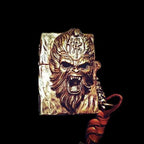 Monkey King Brass Zippo Case - Hand Carved Lighter Cover