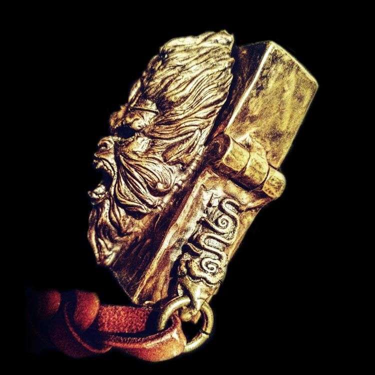Monkey King Brass Zippo Case - Hand Carved Lighter Cover