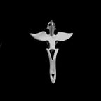 Angel silver cross pendant Cupid pendant necklace