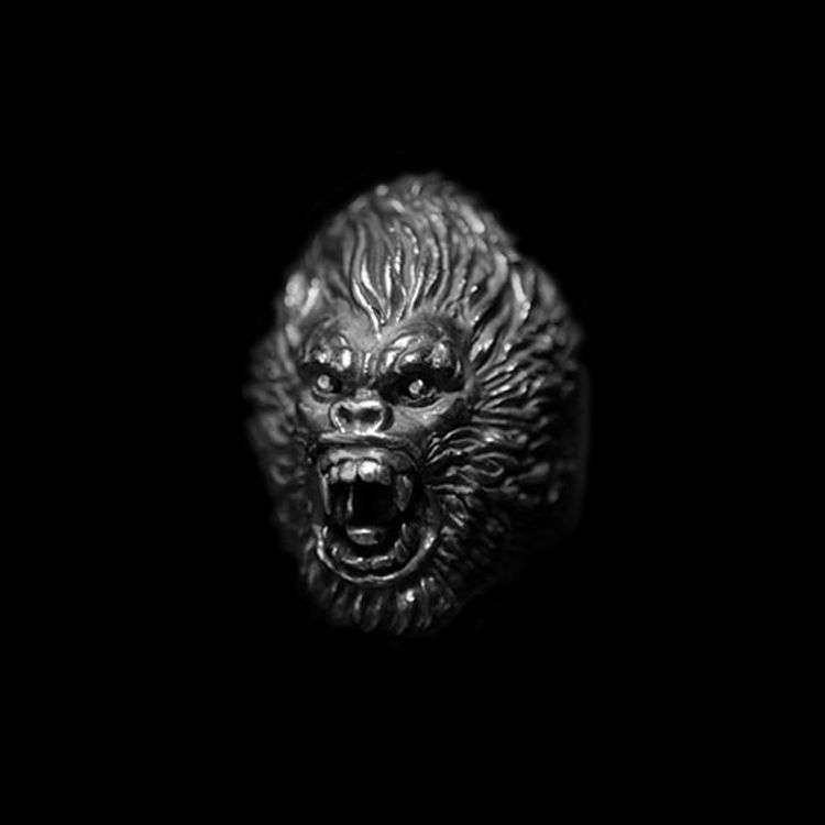 Monkey King rings 925 silver Gorilla rings SSJ165
